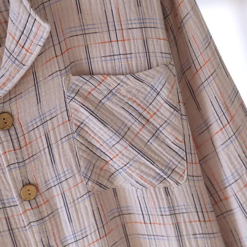 Ownkoti Colorful Stripe Check Cotton Matching Pajamas - image 20