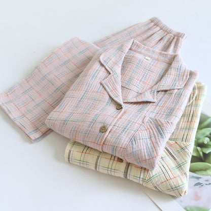 Ownkoti Colorful Stripe Check Cotton Matching Pajamas - image 6
