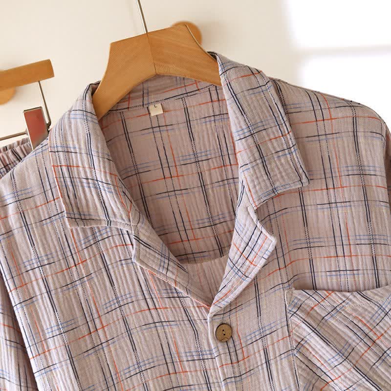 Ownkoti Colorful Stripe Check Cotton Matching Pajamas - image 19