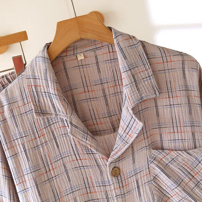 Ownkoti Colorful Stripe Check Cotton Matching Pajamas - image 19