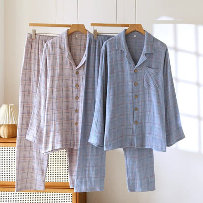Ownkoti Colorful Stripe Check Cotton Matching Pajamas - image 3