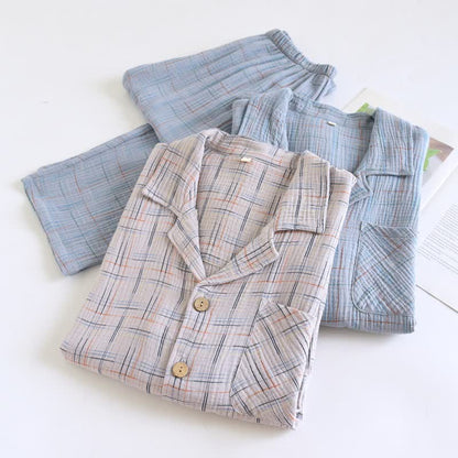 Ownkoti Colorful Stripe Check Cotton Matching Pajamas - image 5