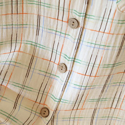 Ownkoti Colorful Stripe Check Cotton Matching Pajamas - image 11