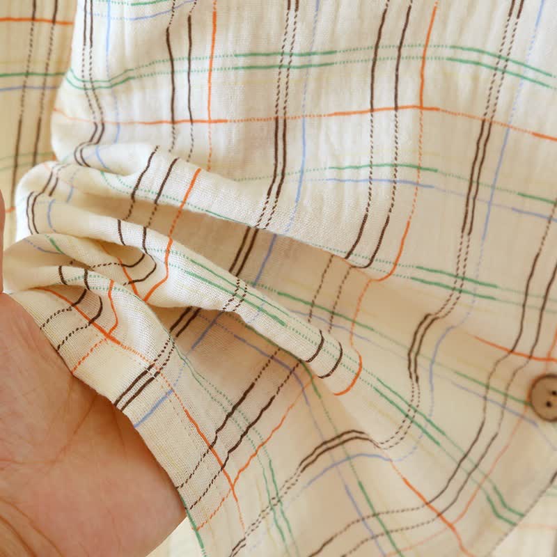 Ownkoti Colorful Stripe Check Cotton Matching Pajamas - image 14