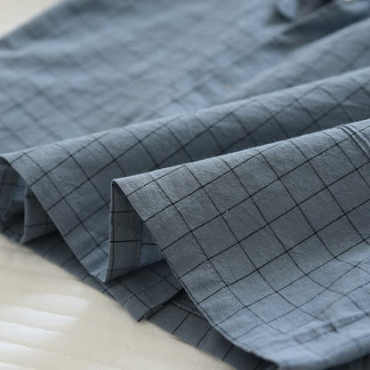 Ownkoti Couple Matching Gird Cotton Kimono Pajamas - image 7