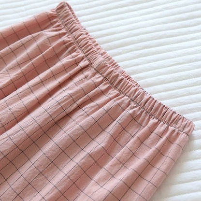 Ownkoti Couple Matching Gird Cotton Kimono Pajamas - image 15