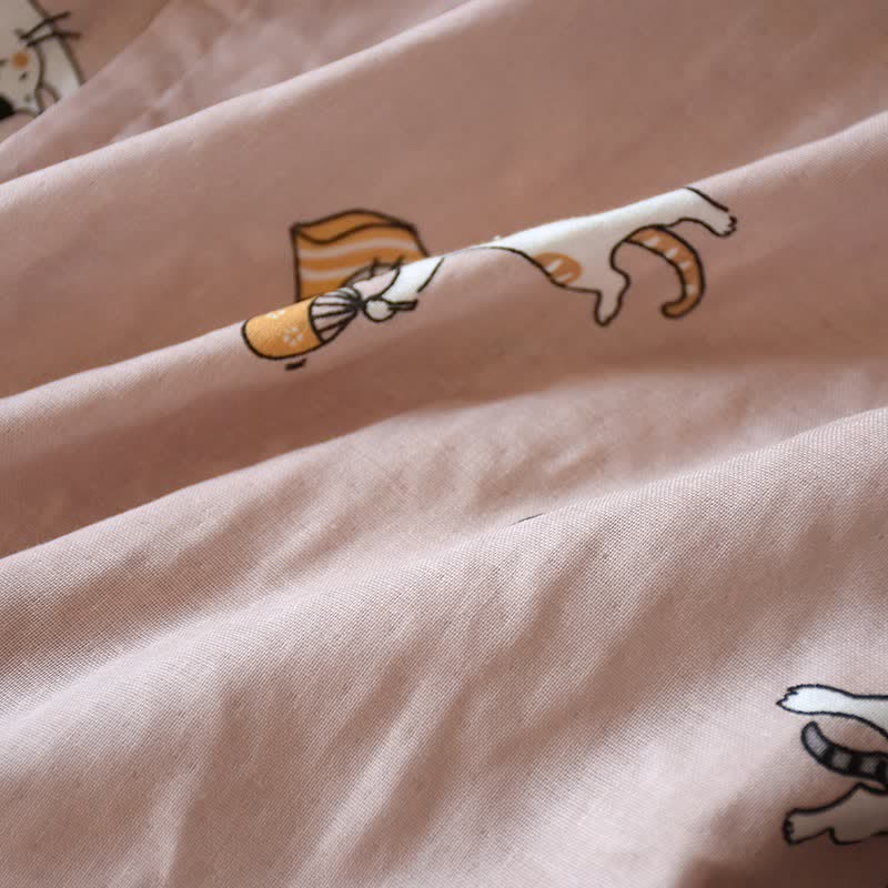 Ownkoti Couple Matching Cat Cotton Kimono Robe - image 10