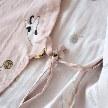 Ownkoti Couple Matching Cat Cotton Kimono Robe - image 7