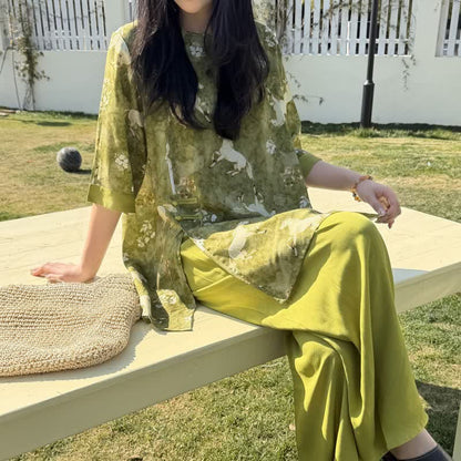 Ownkoti Horse Print Eastern-Inspired Loungewear Set - image 1