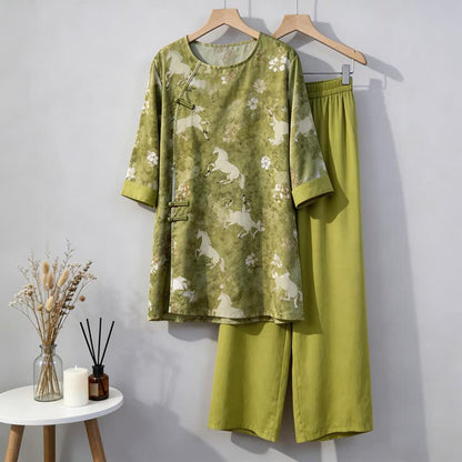 Ownkoti Horse Print Eastern-Inspired Loungewear Set - image 8