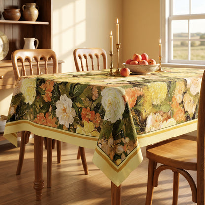 Ownkoti Elegant Painterly Floral Print Tablecloth - image 1