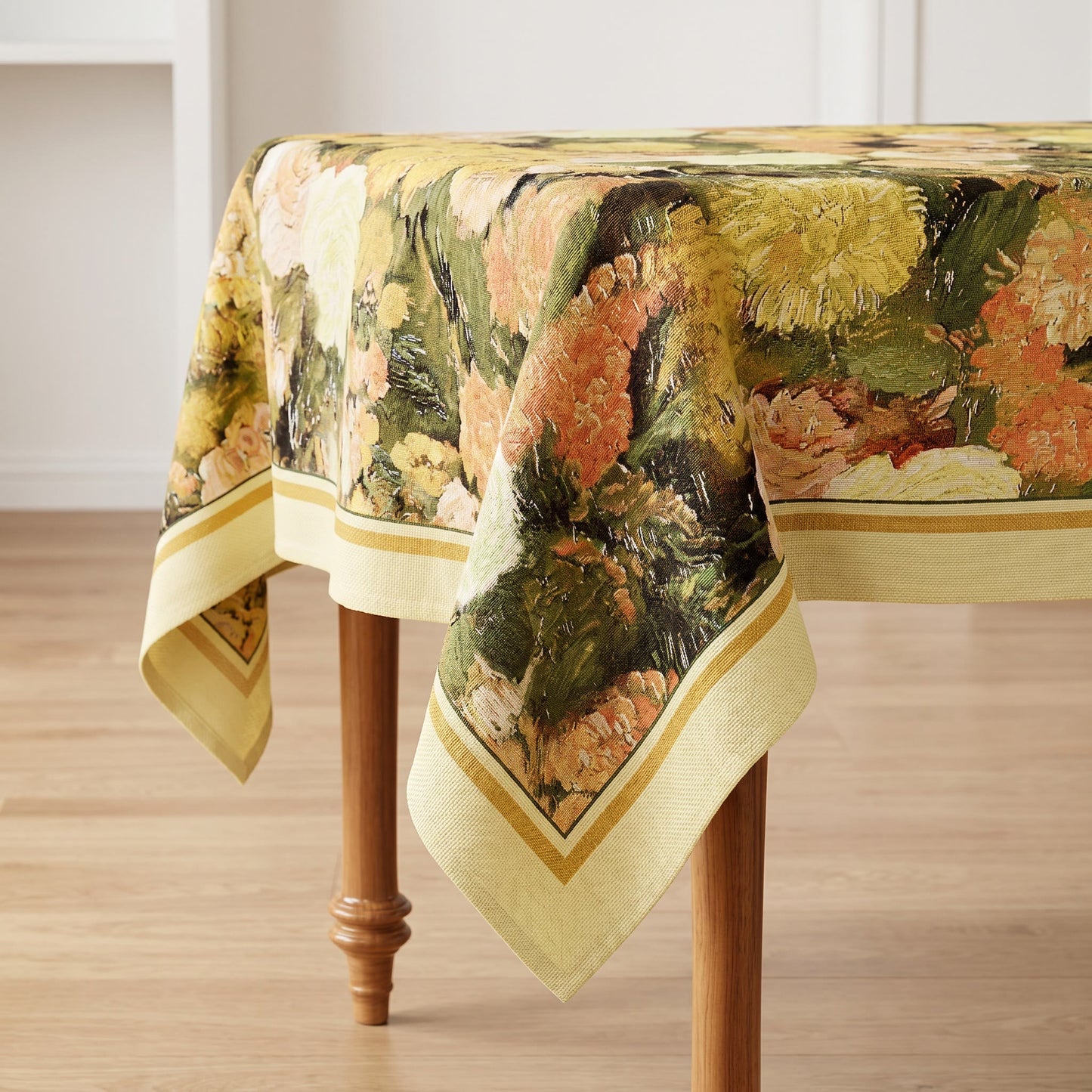 Ownkoti Elegant Painterly Floral Print Tablecloth - image 3