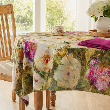 Ownkoti Soft Impressionist Rose Tablecloth - image 2