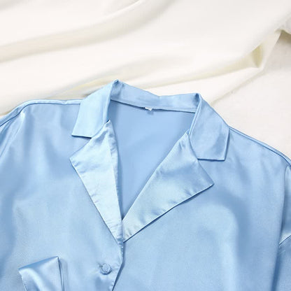 Ownkoti Solid Color Belted Women's Loungewear Set - image 4