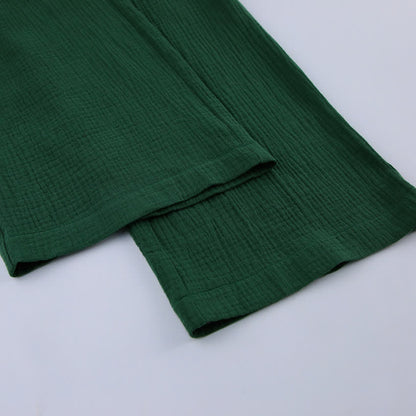 Ownkoti Solid Color Cotton Gauze Kimono Pajamas - image 14