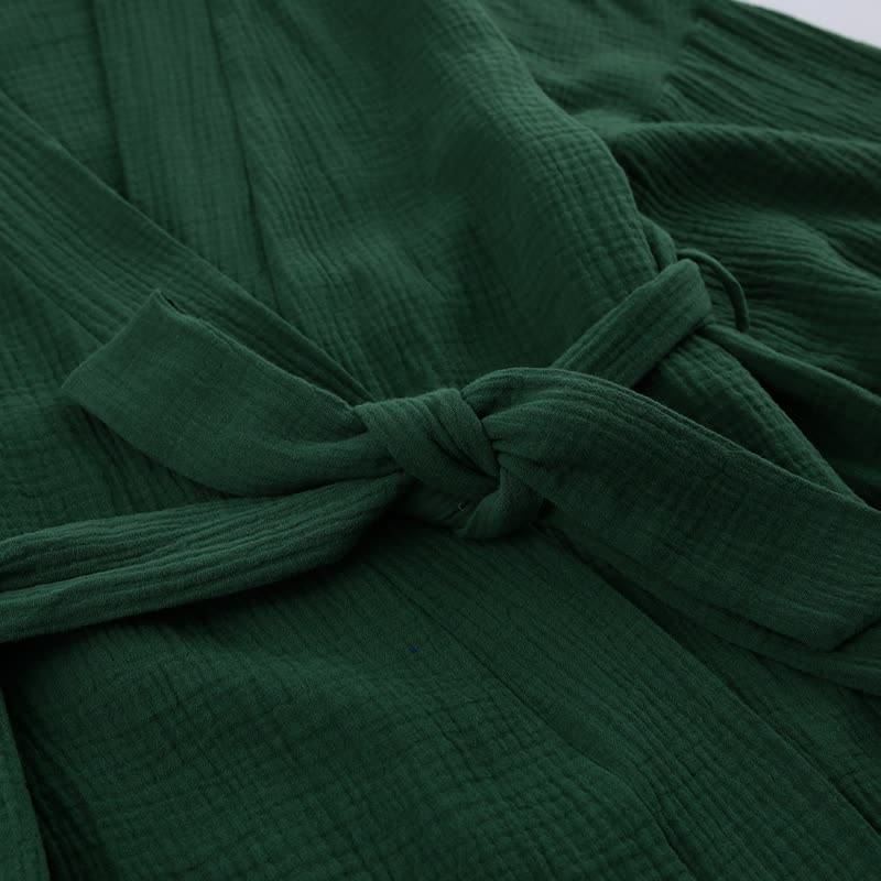 Ownkoti Solid Color Cotton Gauze Kimono Pajamas - image 12