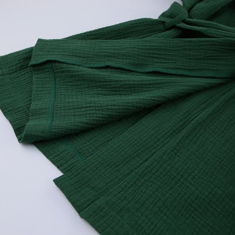 Ownkoti Solid Color Cotton Gauze Kimono Pajamas - image 11