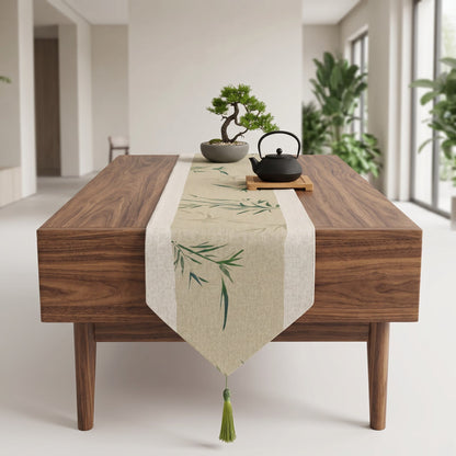 Ownkoti Oriental Ink-Wash Bamboo Table Runner - image 1