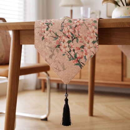 Ownkoti Painterly Crabapple Blossom Table Runner - image 3