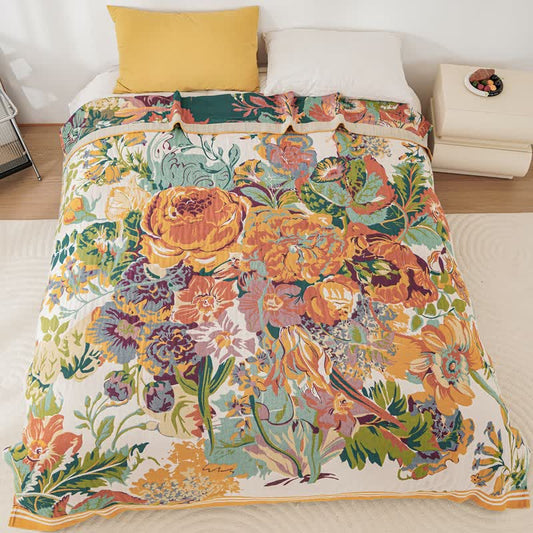 Ownkoti Bohemian Blooming Floral Cotton Quilt Blanket - Queen - image 0