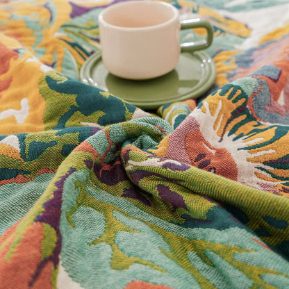 Ownkoti Bohemian Blooming Floral Cotton Quilt Blanket - image 5