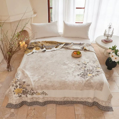 Ownkoti Oriental Peony Jacquard Reversible Gauze Quilt - Queen - image 0