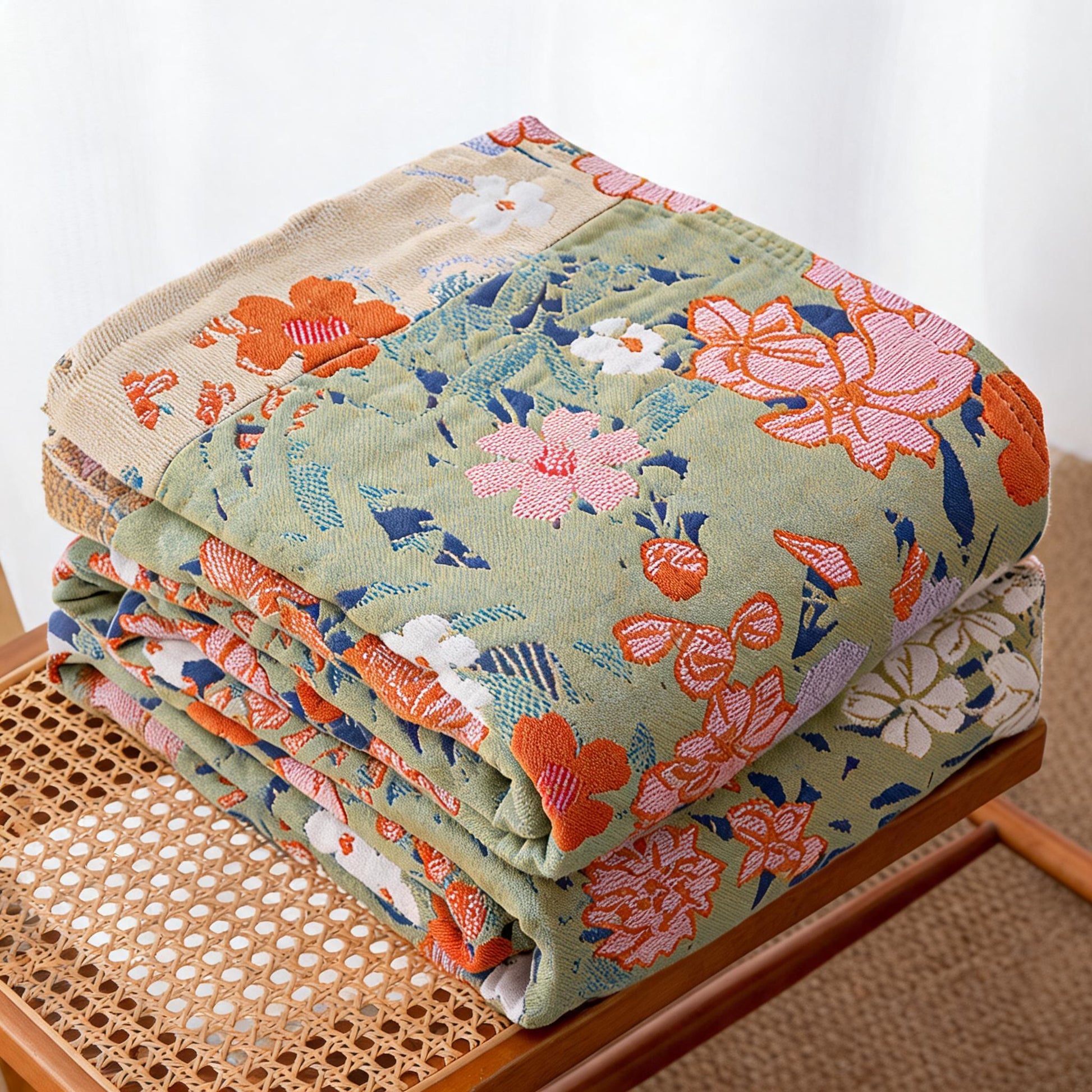 Ownkoti Spring Florals Multicolor Gauze Quilt - image 2