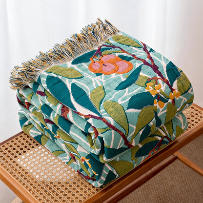 Ownkoti Vintage Botanical Fringed Reversible Gauze Quilt - image 2
