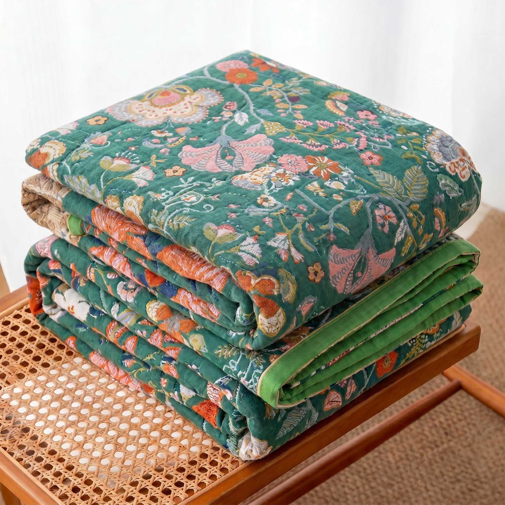Ownkoti Farmhouse Botanical Reversible Gauze Quilt - image 2