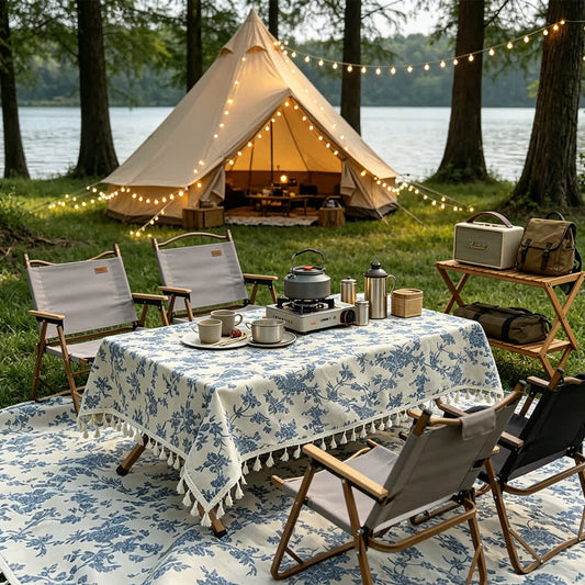 Ownkoti Refresh Floral Picnic Blanket Tablecloth - 55" x 118" - image 0