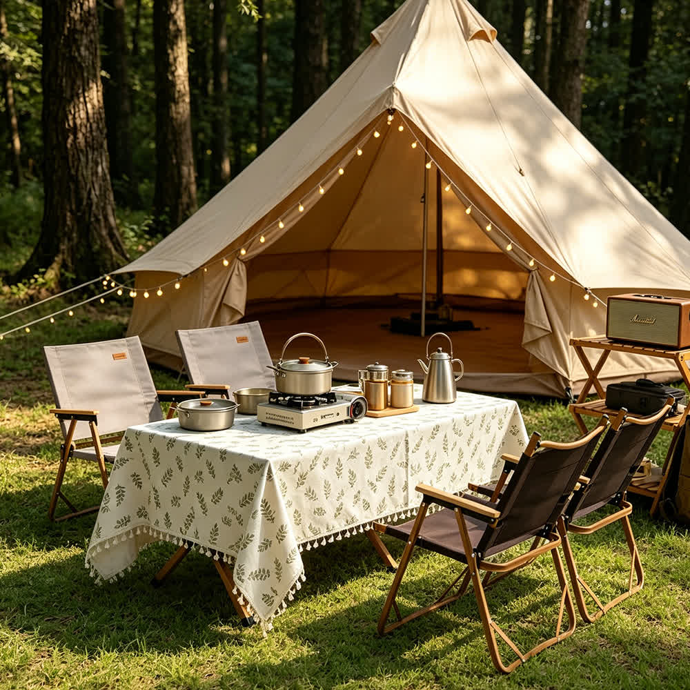 Ownkoti Minimalist Leaf Picnic Blanket Tablecloth - image 1
