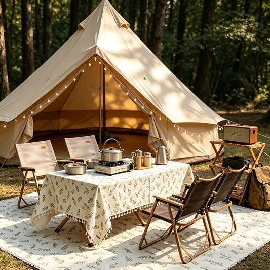 Ownkoti Minimalist Leaf Picnic Blanket Tablecloth - 55" x 118" - image 0
