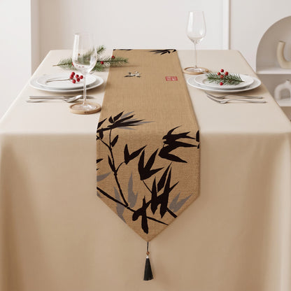 Ownkoti Ink-Wash Bamboo Charm Table Runner - image 1