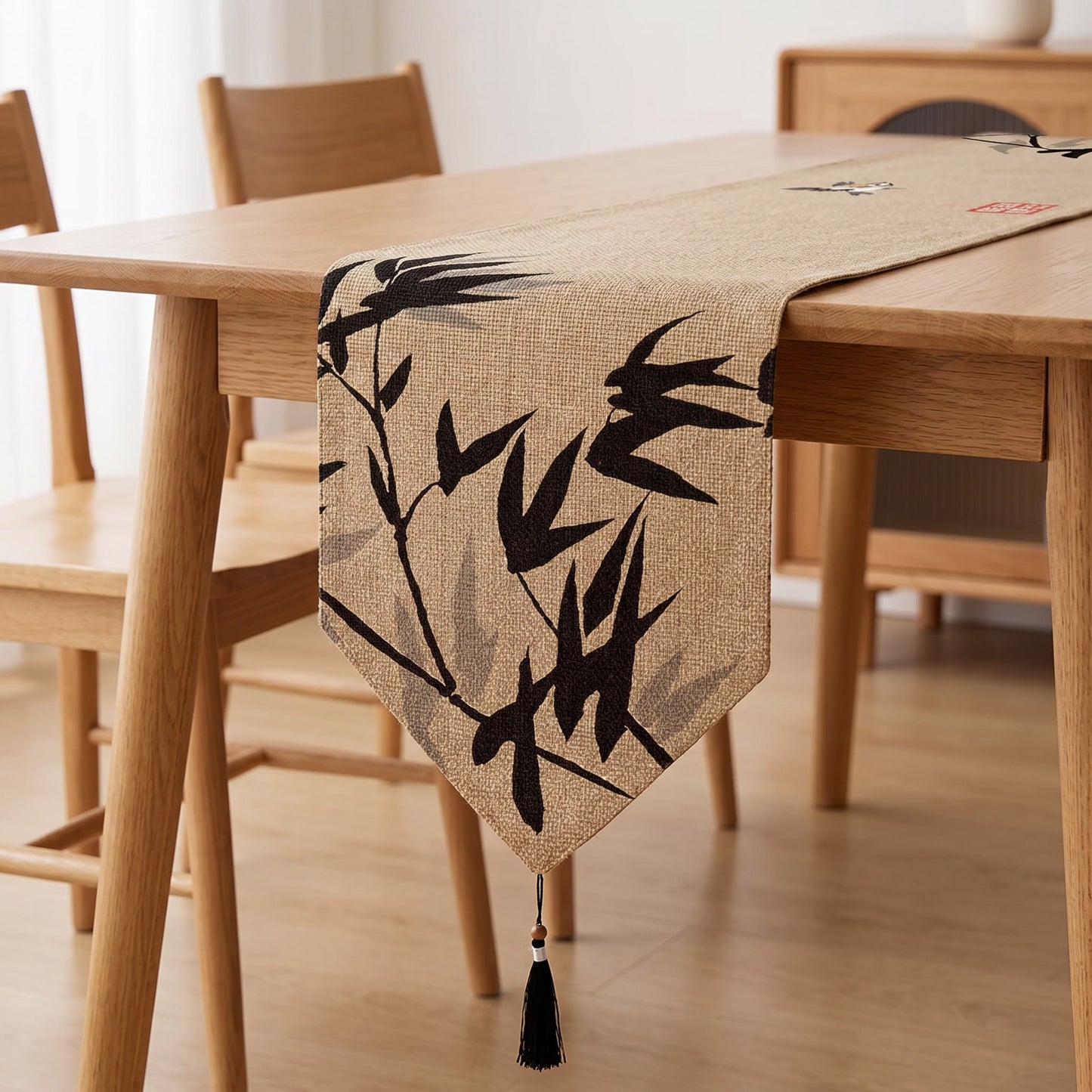 Ownkoti Ink-Wash Bamboo Charm Table Runner - image 3
