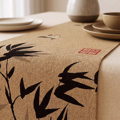 Ownkoti Ink-Wash Bamboo Charm Table Runner - image 4
