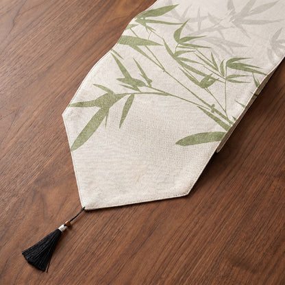 Ownkoti Bamboo & Swallow Ink-Wash Table Runner - image 3