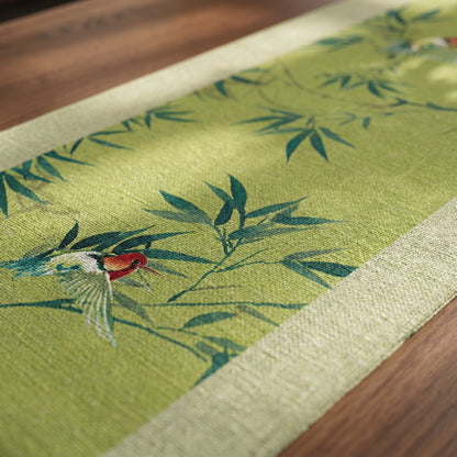 Ownkoti Green Bamboo & Birds Table Runner - image 4