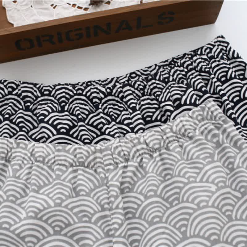 Ownkoti Unisex Seigaiha Cotton Kimono Loungewear Set - image 5