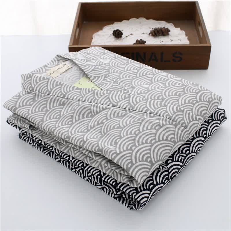 Ownkoti Unisex Seigaiha Cotton Kimono Loungewear Set - image 2