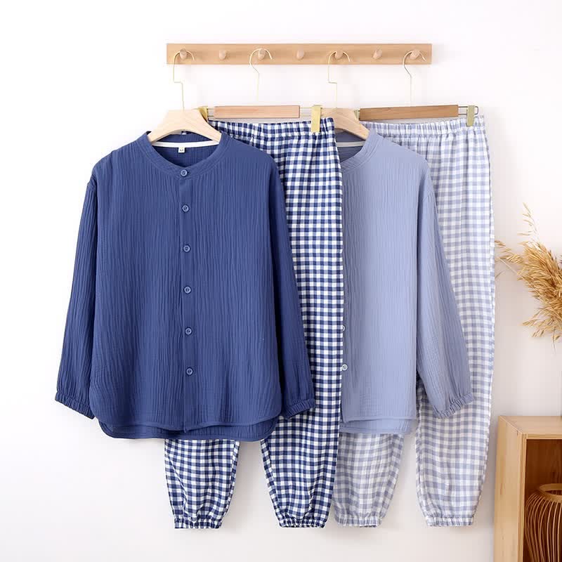 Ownkoti Mixed-Match Gingham Print Loungewear Set - image 0