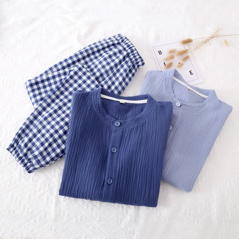 Ownkoti Mixed-Match Gingham Print Loungewear Set - image 1
