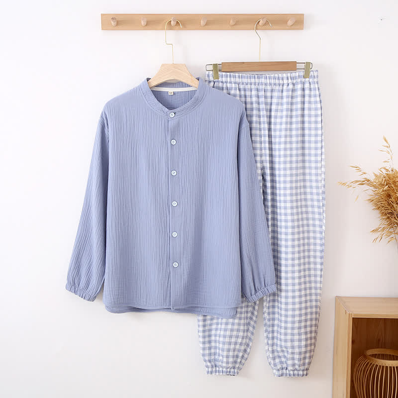 Ownkoti Mixed-Match Gingham Print Loungewear Set - image 8