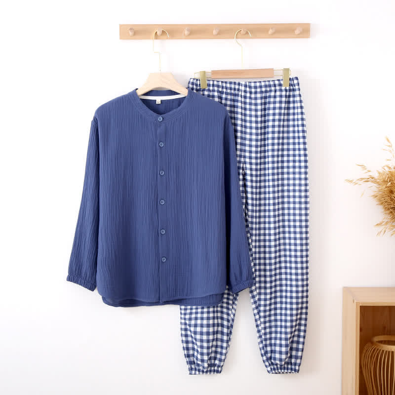 Ownkoti Mixed-Match Gingham Print Loungewear Set - image 2