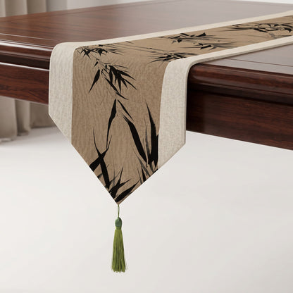 Ownkoti Brown Ink-Wash Bamboo Table Runner - image 2