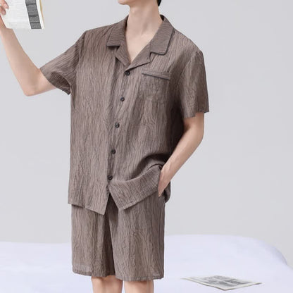 Ownkoti Textured Short Sleeve Pajama Set - image 1