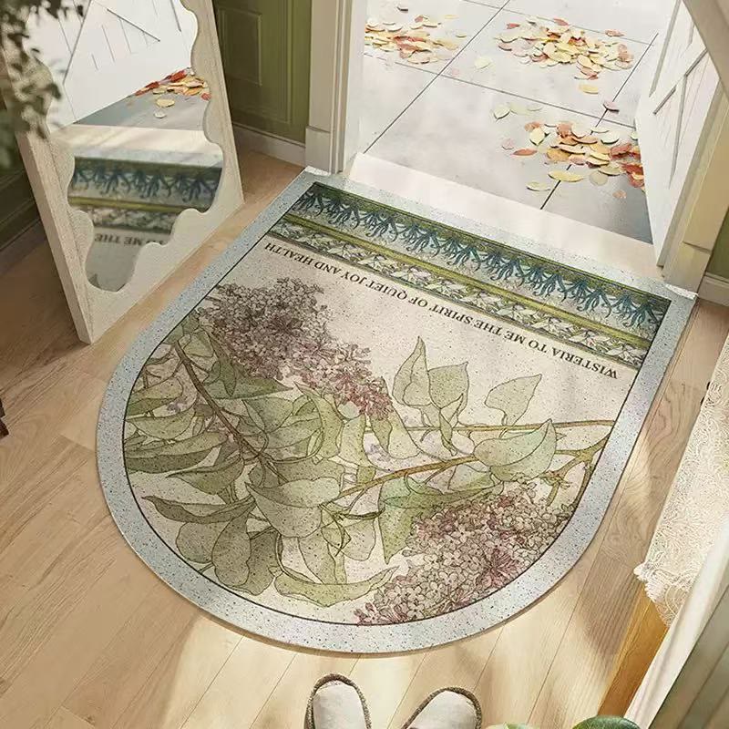 Ownkoti Lilac Floral Multi-Purpose Area Rug - 47" × 55" - image 0
