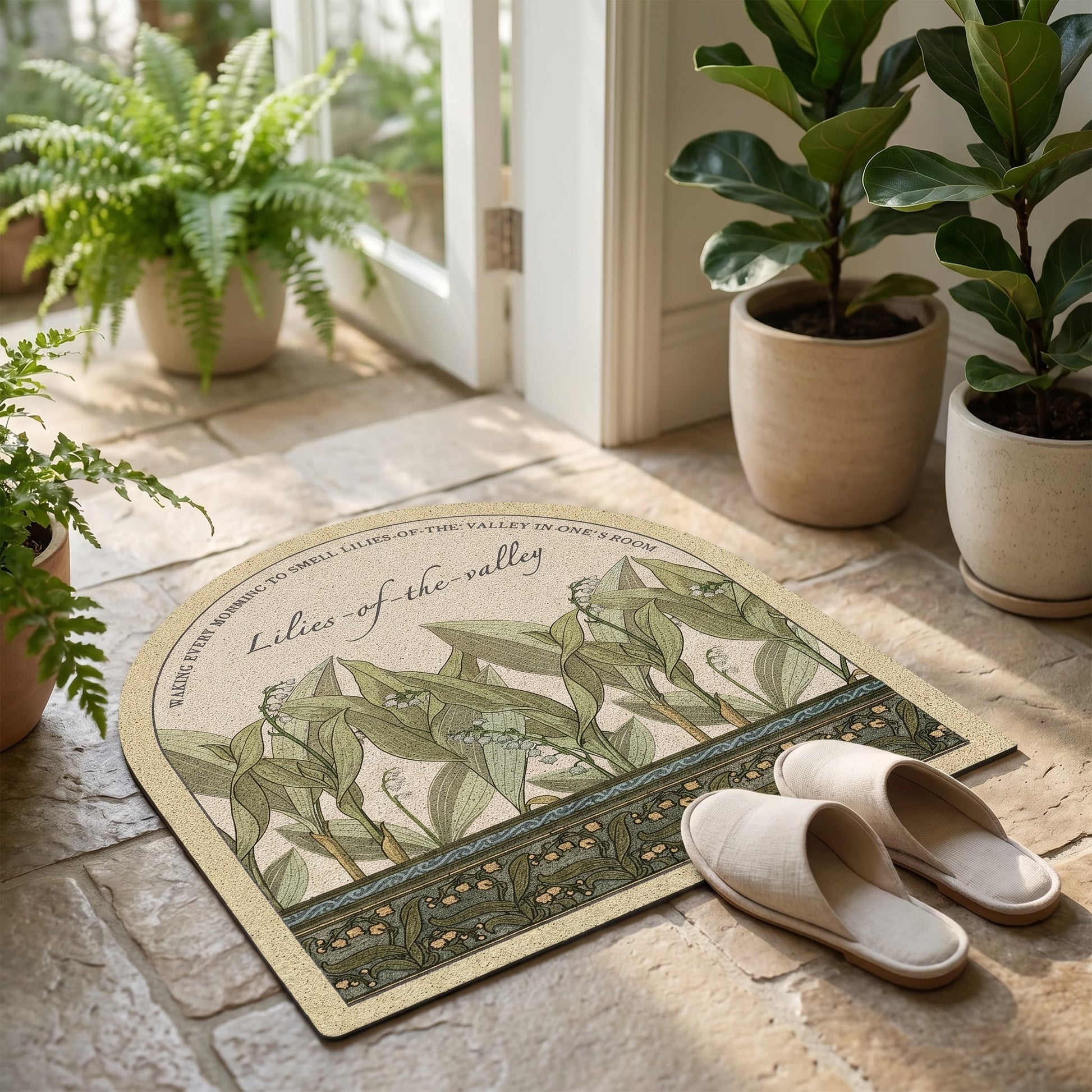 Ownkoti Vintage Lily of the Valley  Area Rug - 47" × 55" - image 0