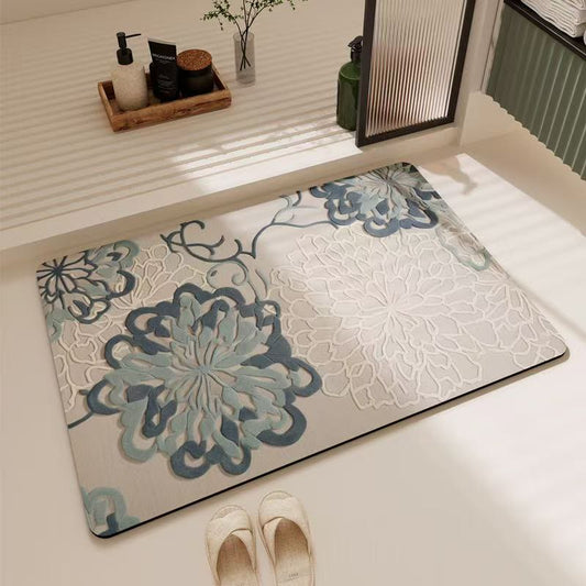Ownkoti Floral Embossed Soft Non-Slip Bathroom Rug - 23" × 35" - image 0