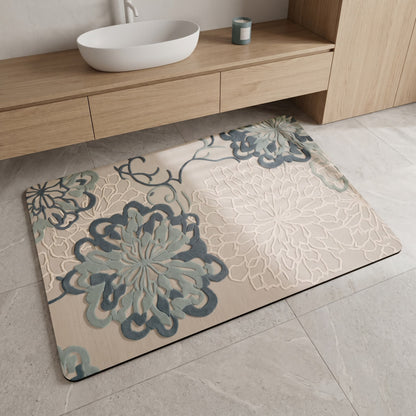 Ownkoti Floral Embossed Soft Non-Slip Bathroom Rug - image 2