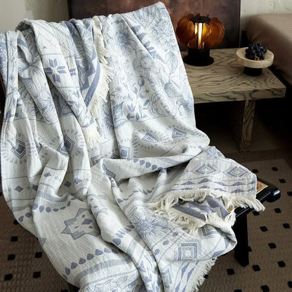 Ownkoti Ethnic Floral & Geometric Pattern Cotton Blanket - image 2